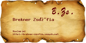 Brekner Zsófia névjegykártya